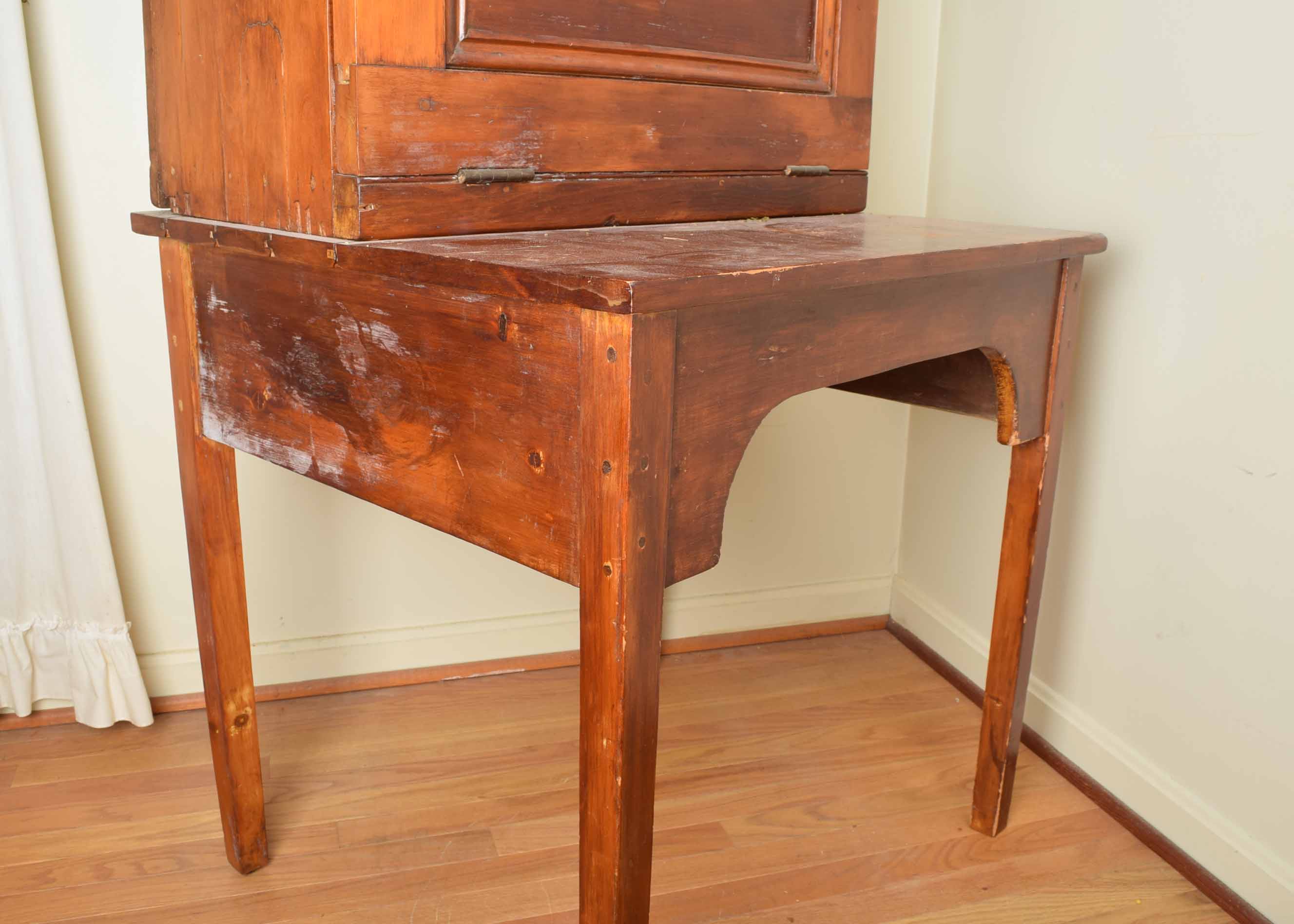 Antique Primitive Cherry Plantation Desk