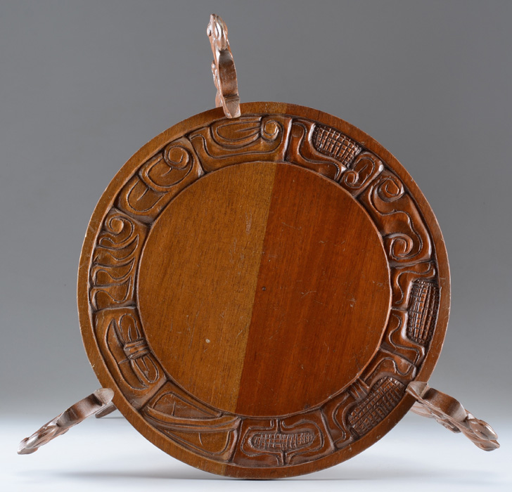 Hand-Carved Honduran Maya Style Folding Accents Table