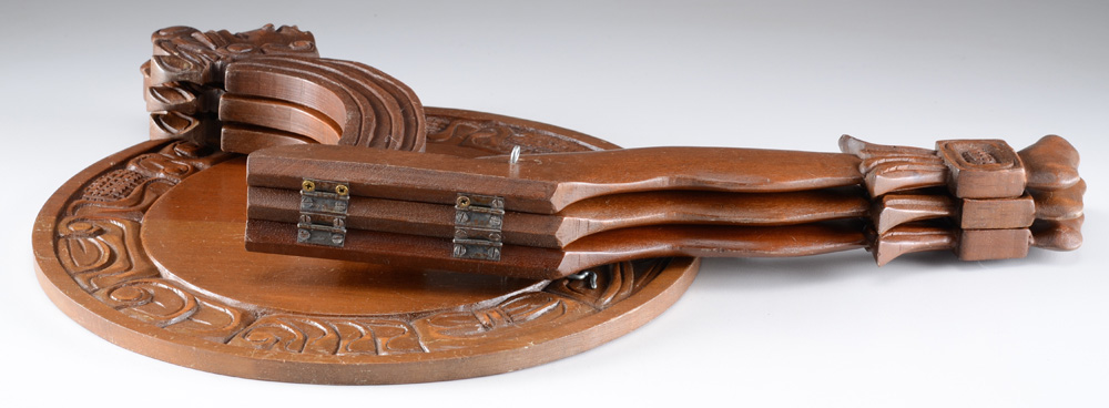 Hand-Carved Honduran Maya Style Folding Accents Table