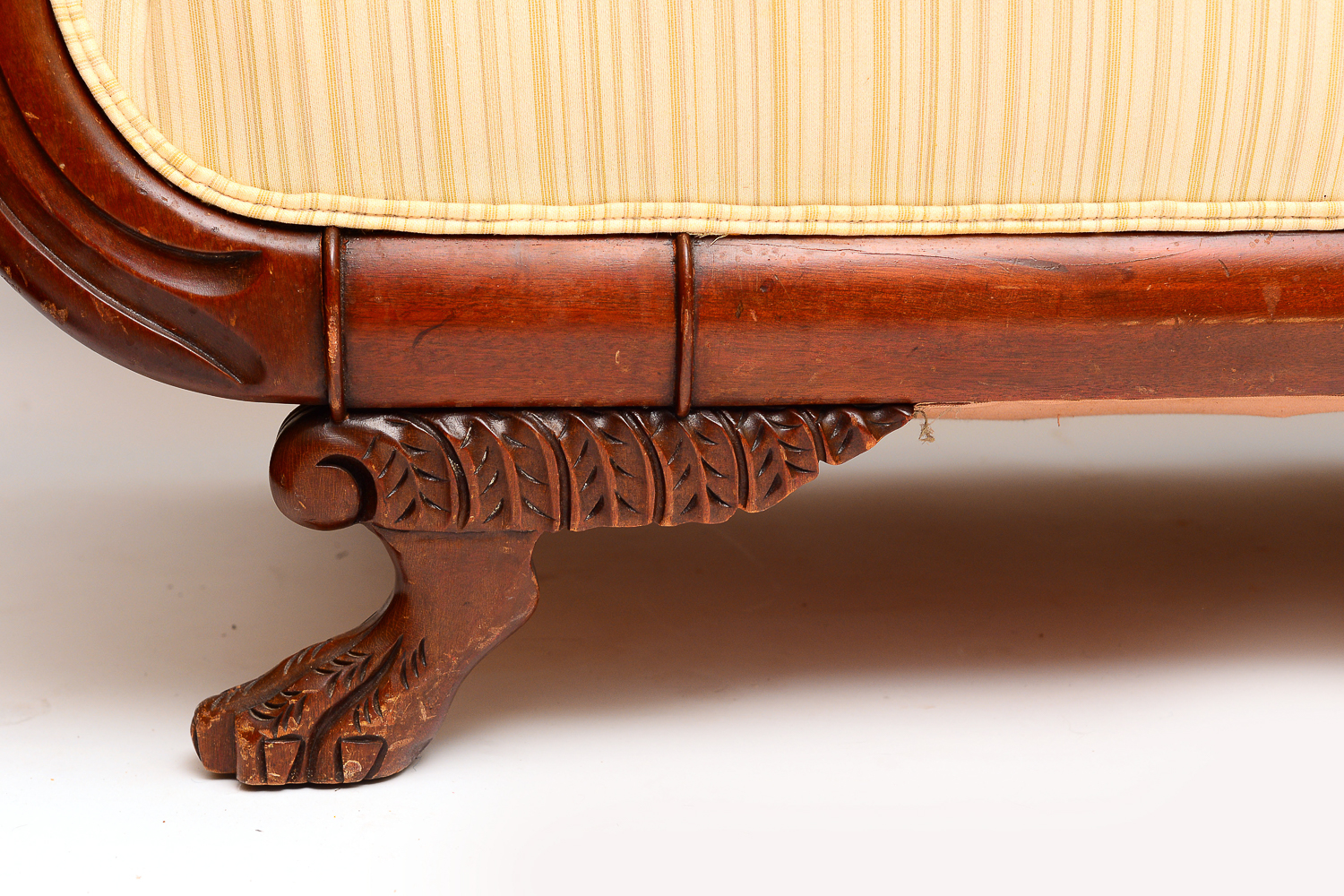 Duncan Phyfe Style Gooseneck Sofa