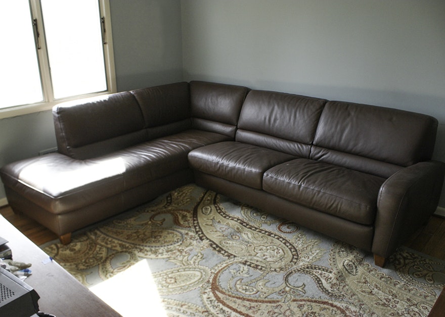Italsofa Leather Sectional Sleeper Sofa