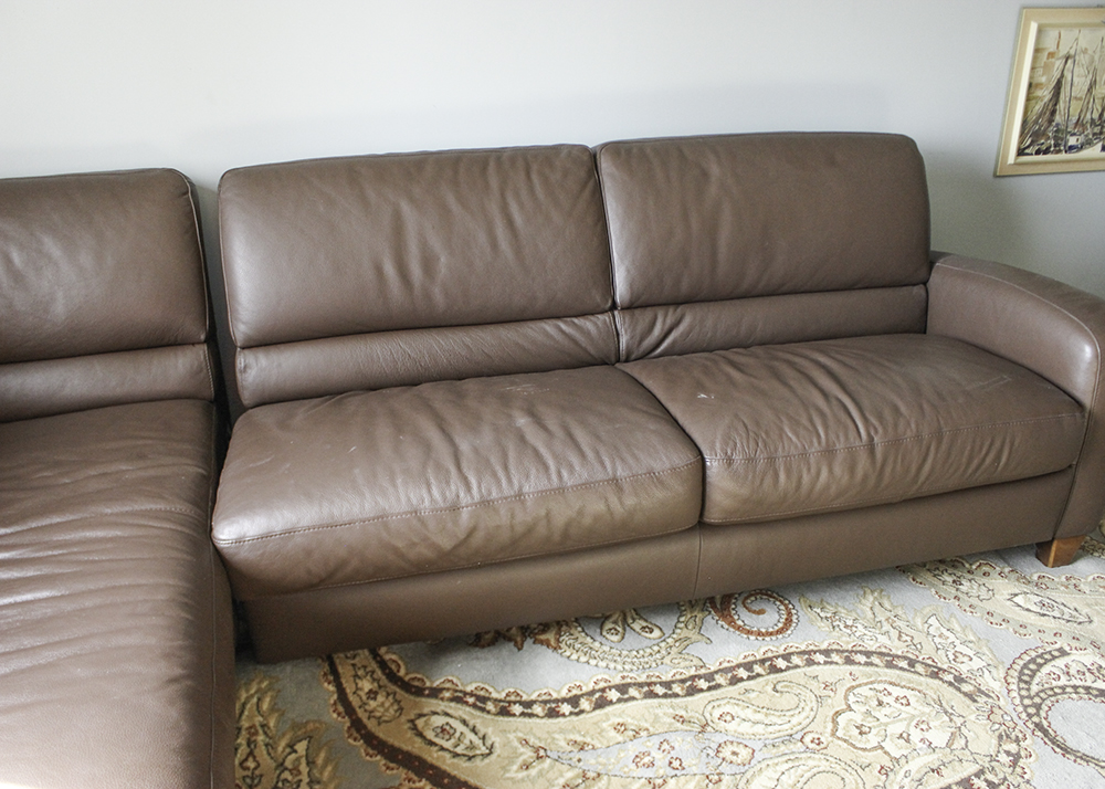 Italsofa Leather Sectional Sleeper Sofa