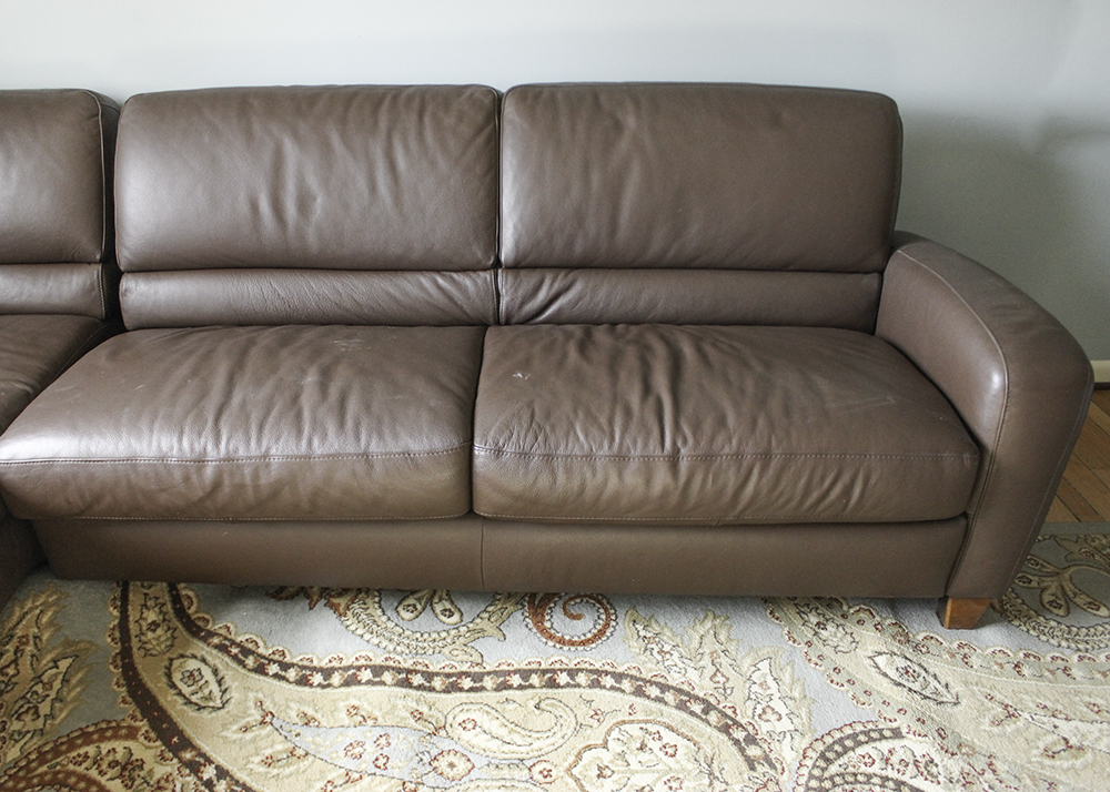Italsofa Leather Sectional Sleeper Sofa