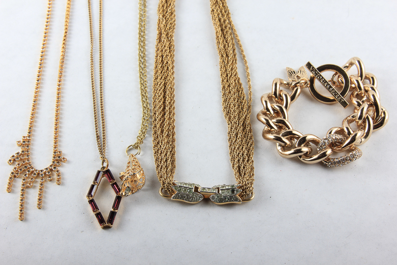 Collection of Gold-Toned Costume Jewelry