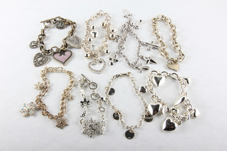 Heart-Shaped Charm Bracelets Collection