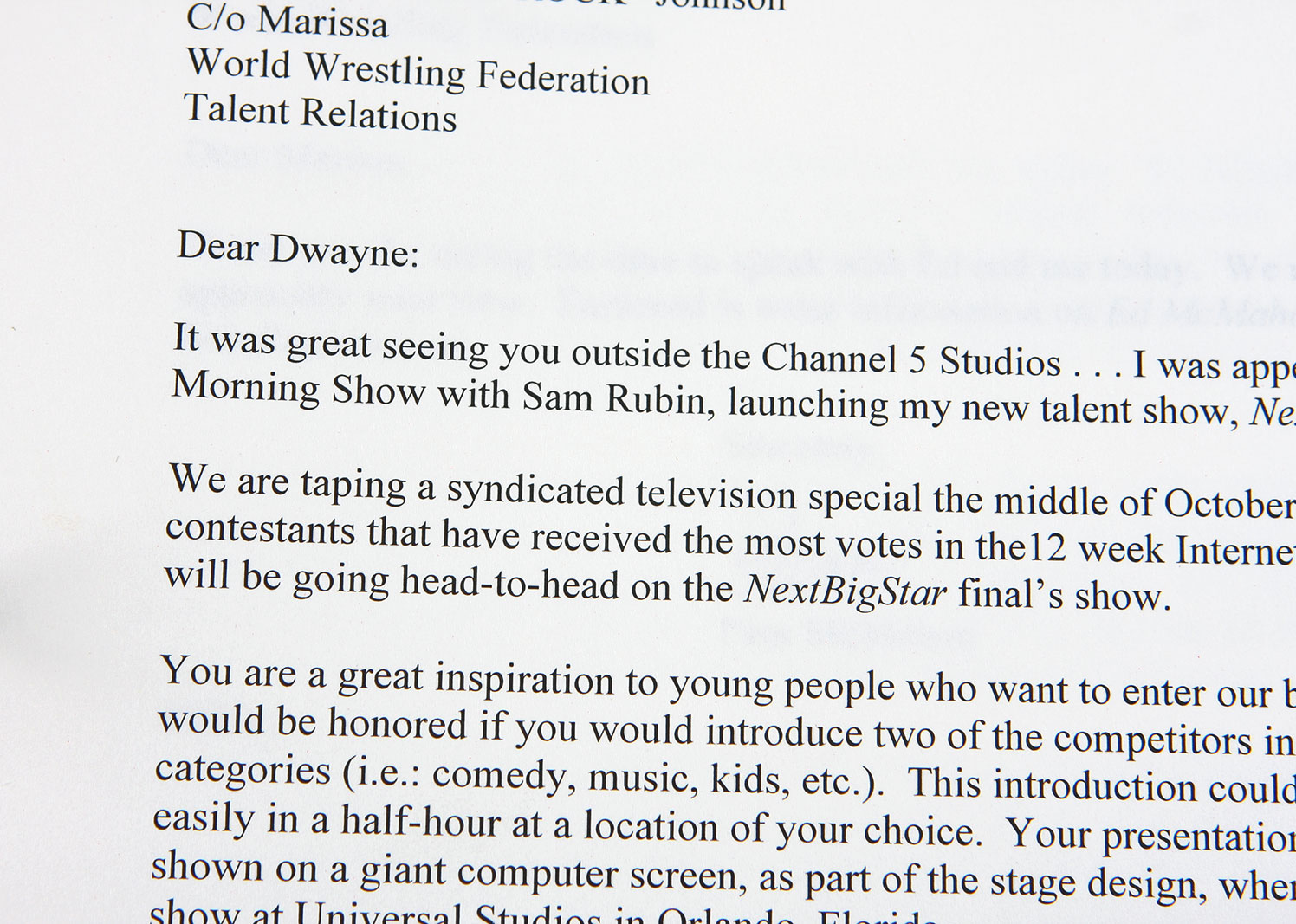 Ed McMahon's Correspondance Letters