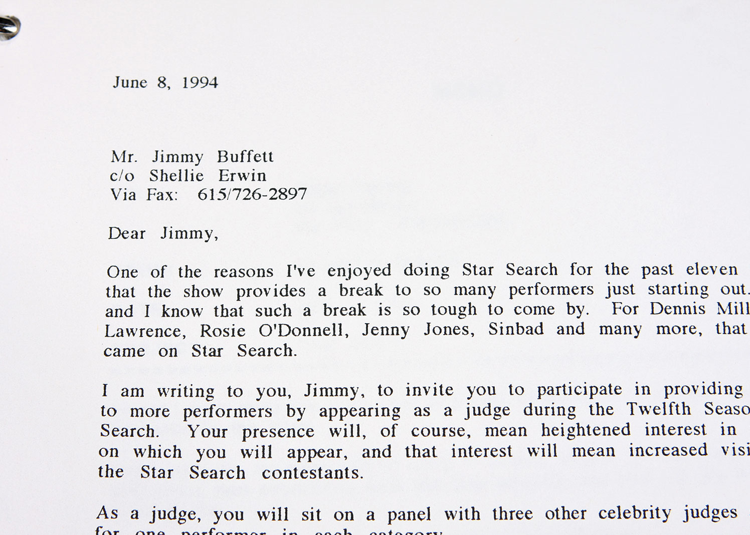 Ed McMahon's Correspondance Letters