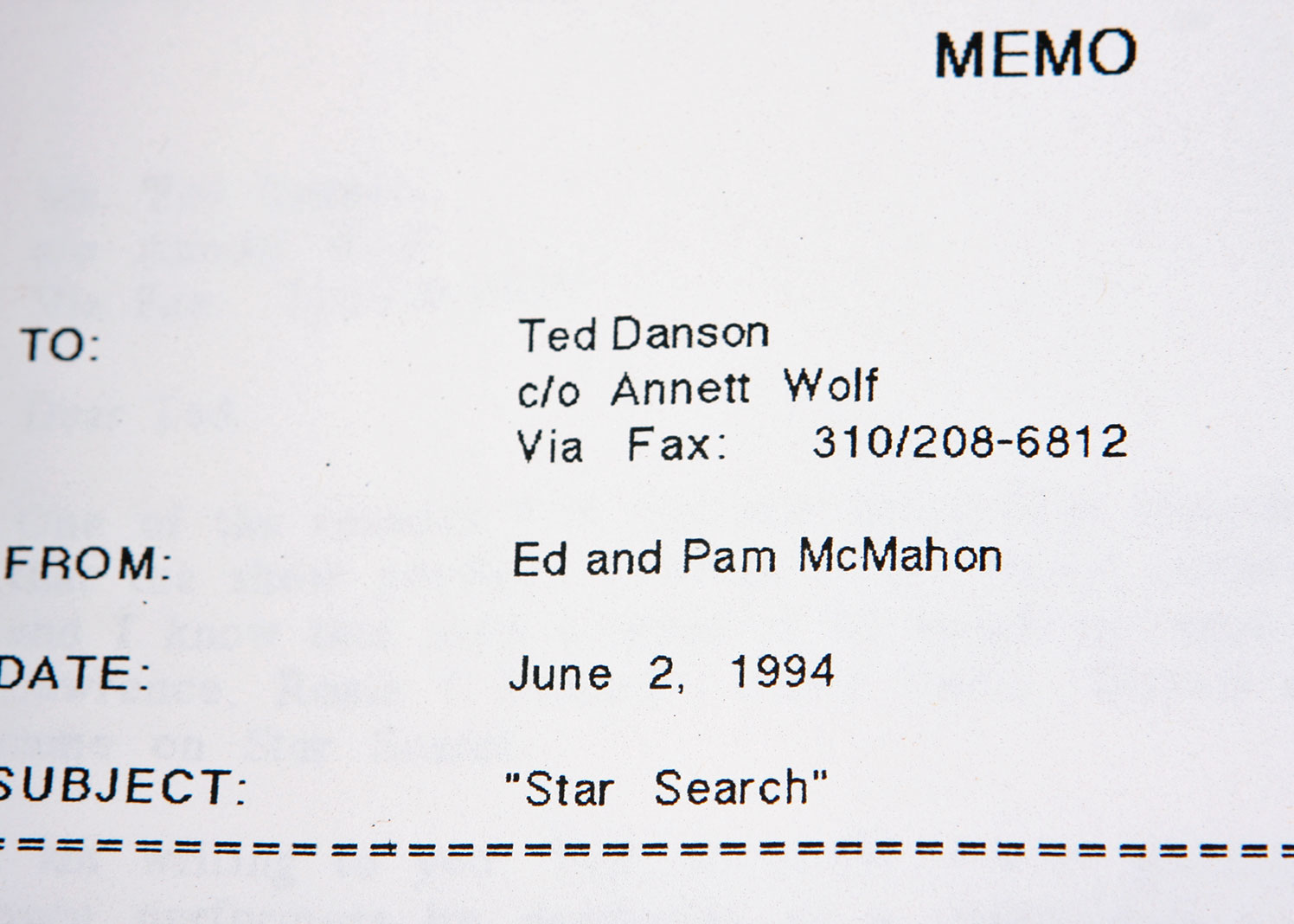 Ed McMahon's Correspondance Letters