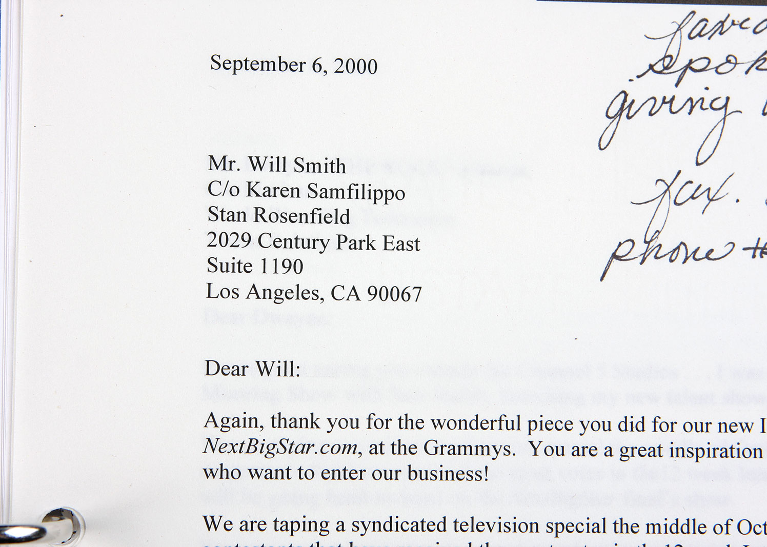 Ed McMahon's Correspondance Letters