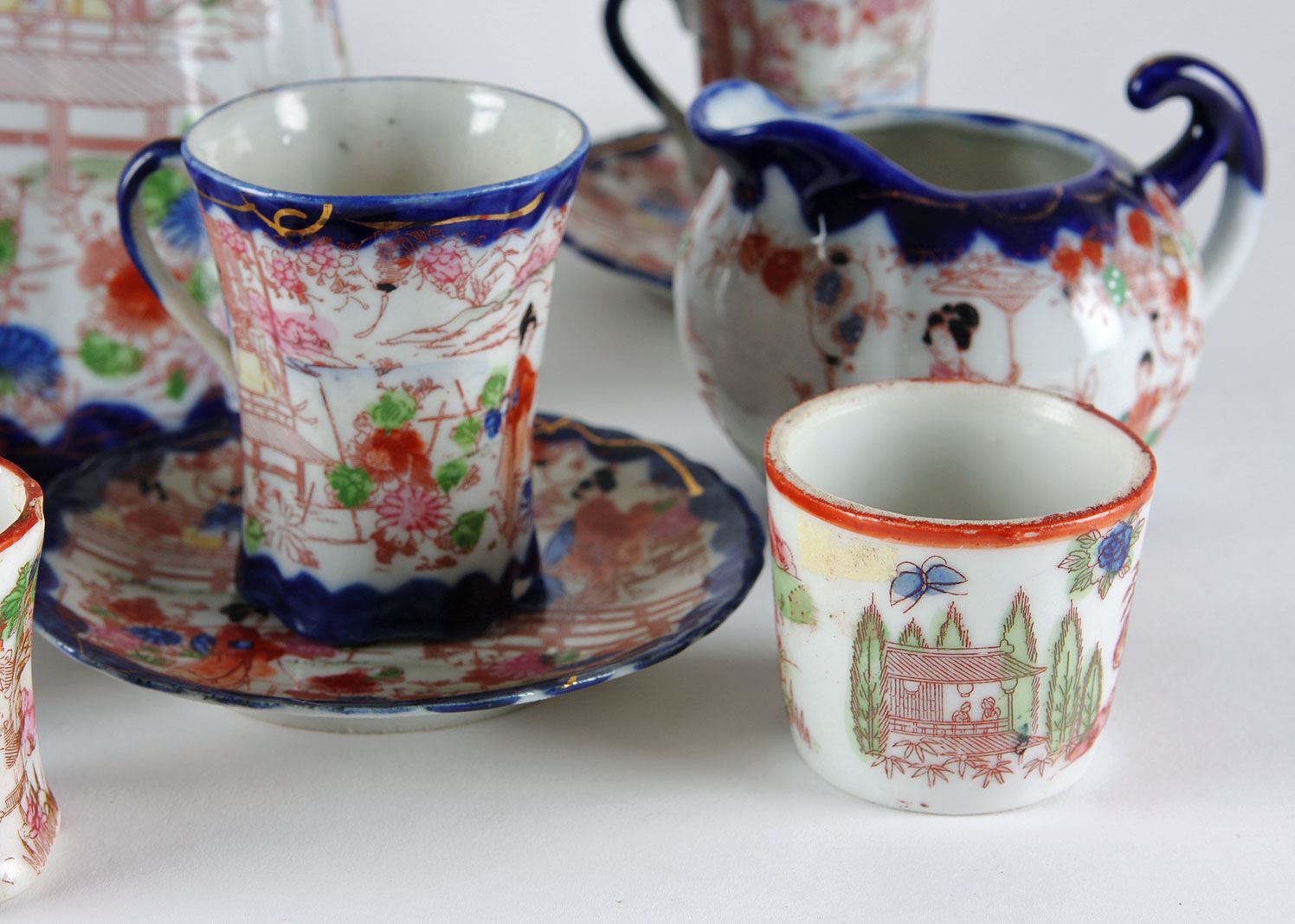 Hand Painted Japanese China Coffee Set