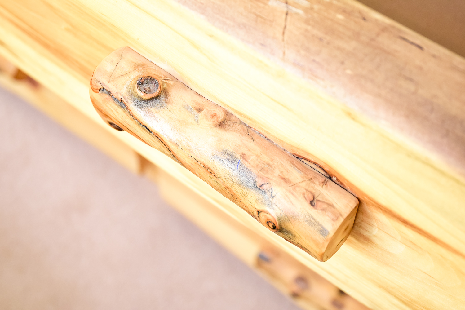 Hand-crafted Knotty Pine Chest of Drawers