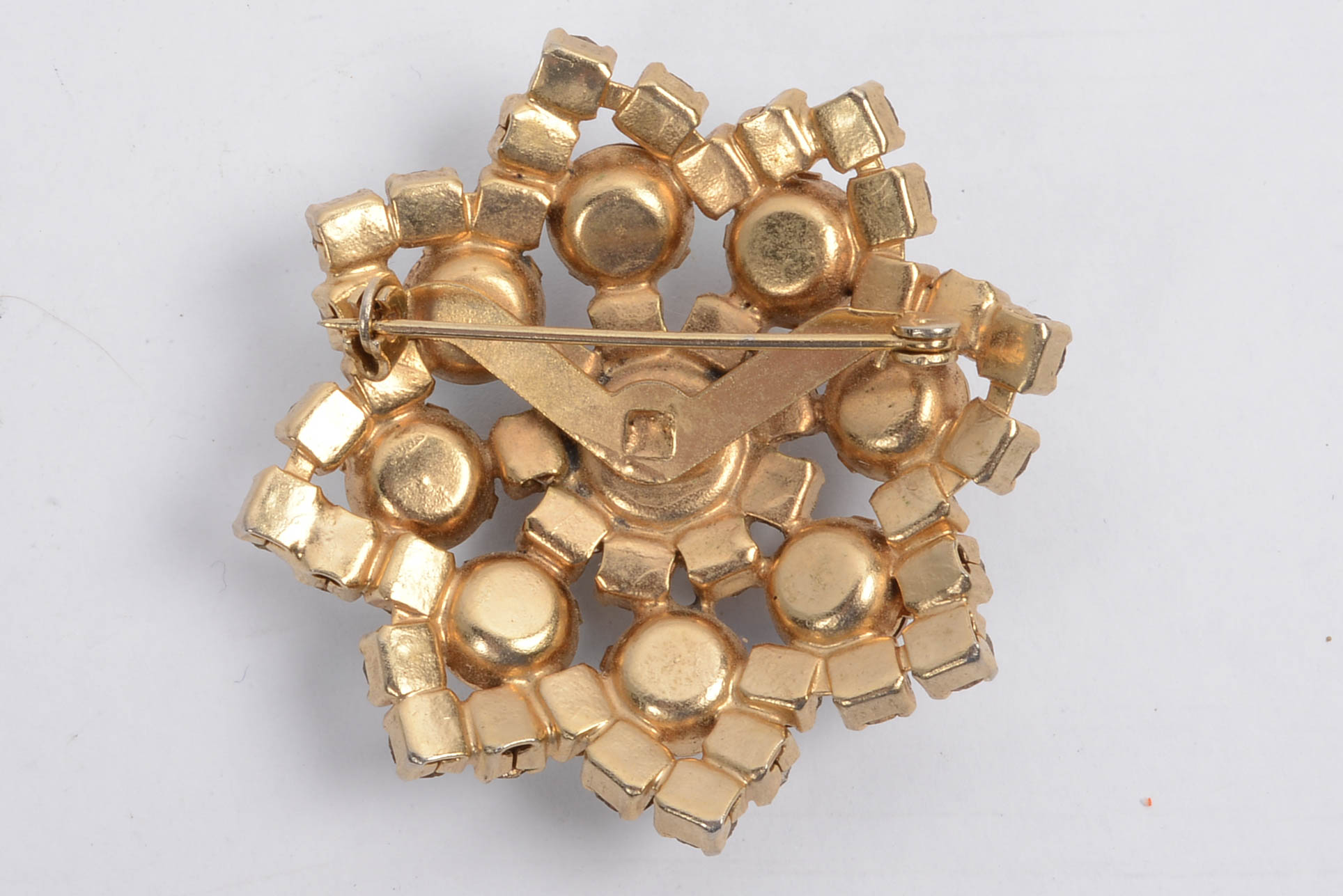 Large Vintage Rhinestone Brooch