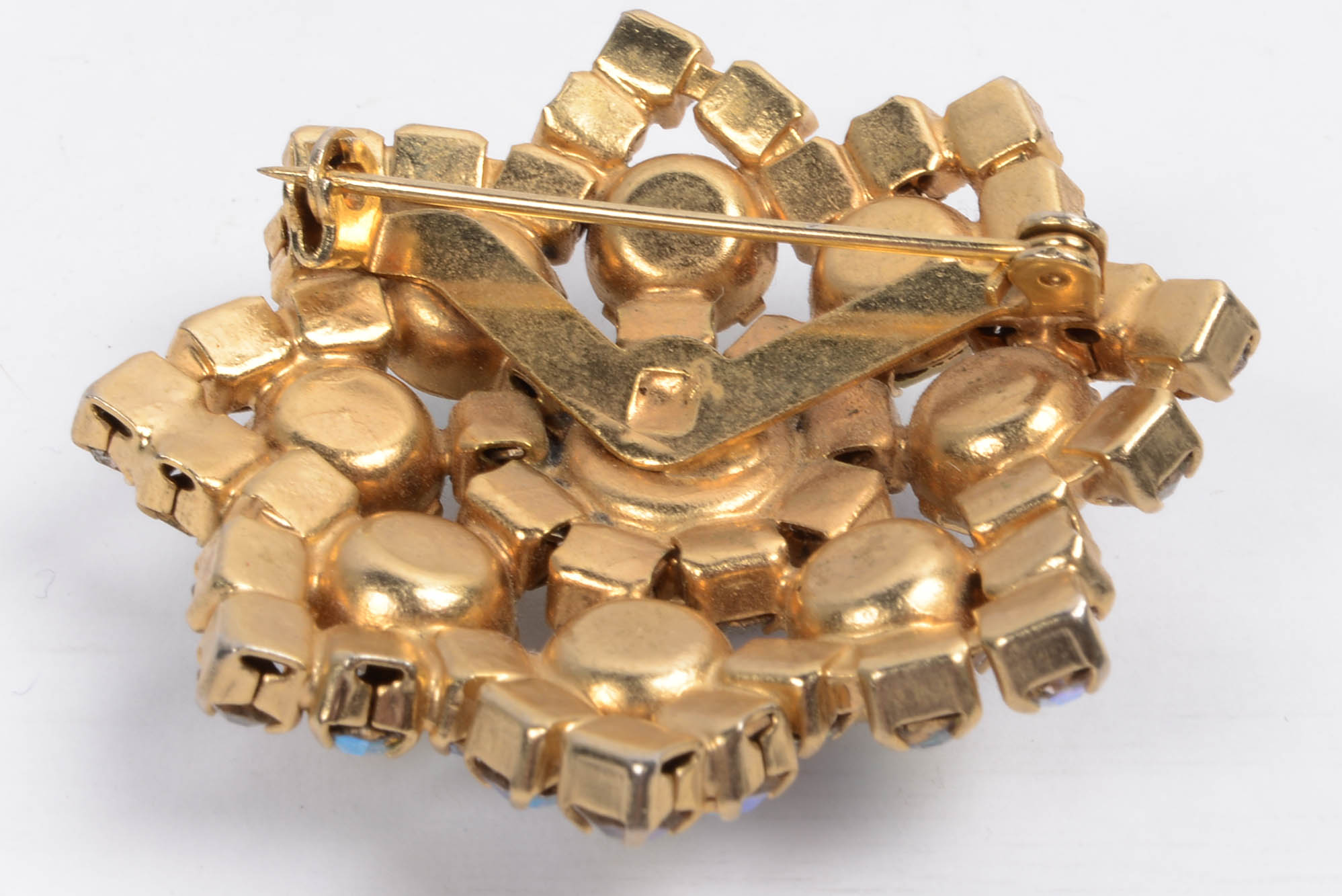 Large Vintage Rhinestone Brooch