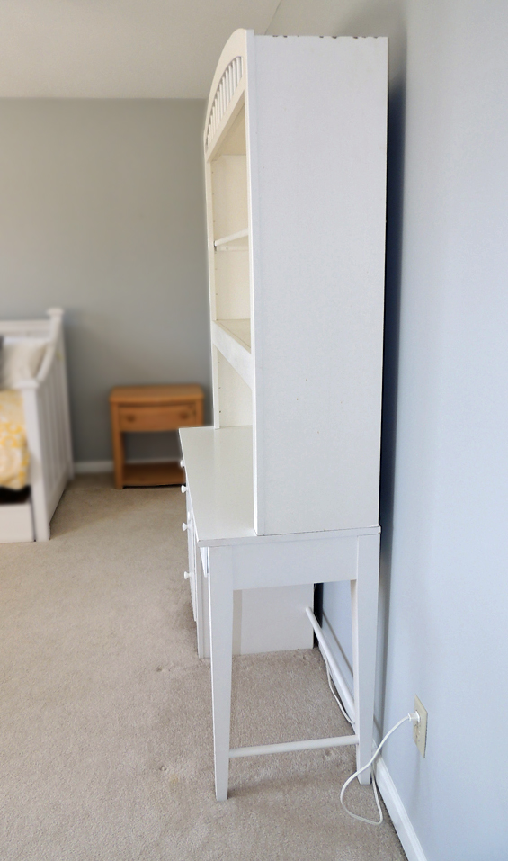 White Youth Desk with Lighted Hutch by Stanley Furniture