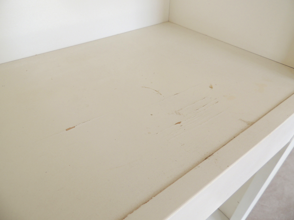 White Youth Desk with Lighted Hutch by Stanley Furniture