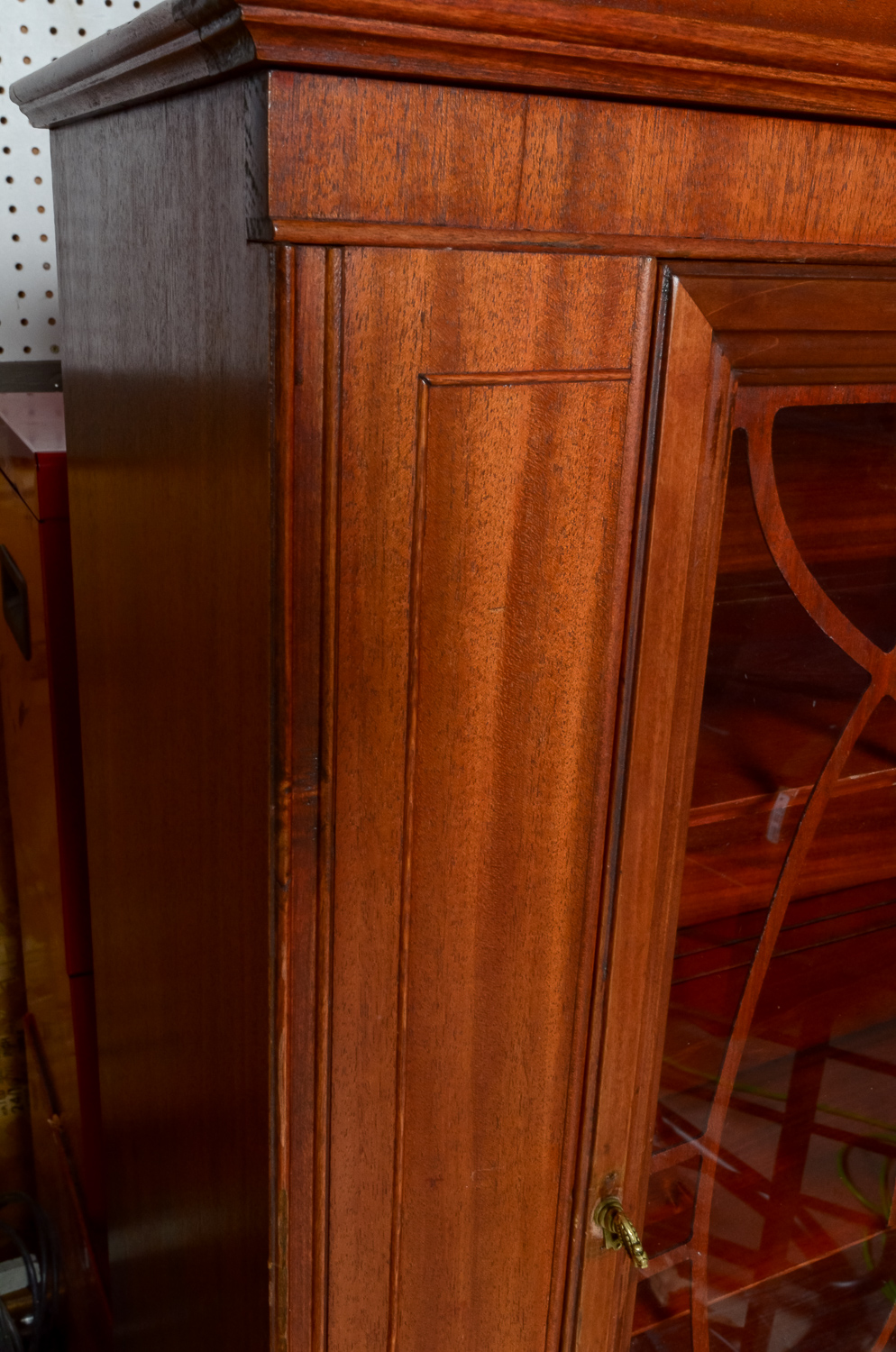 Wood Cabinet with a Cherry Oak Finish