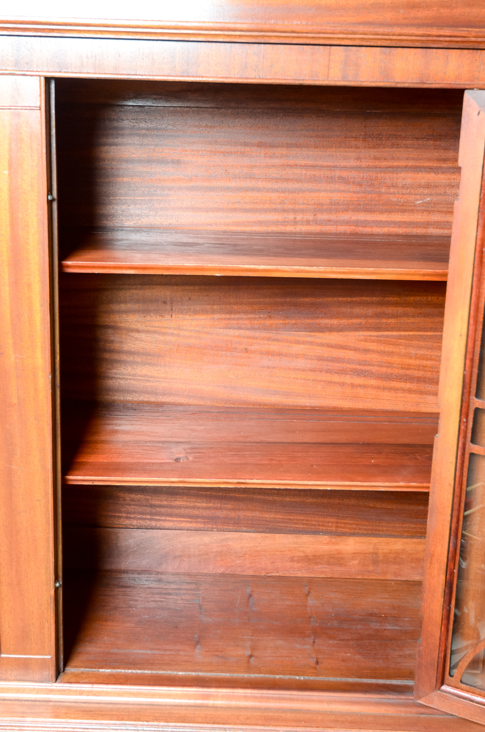 Wood Cabinet with a Cherry Oak Finish