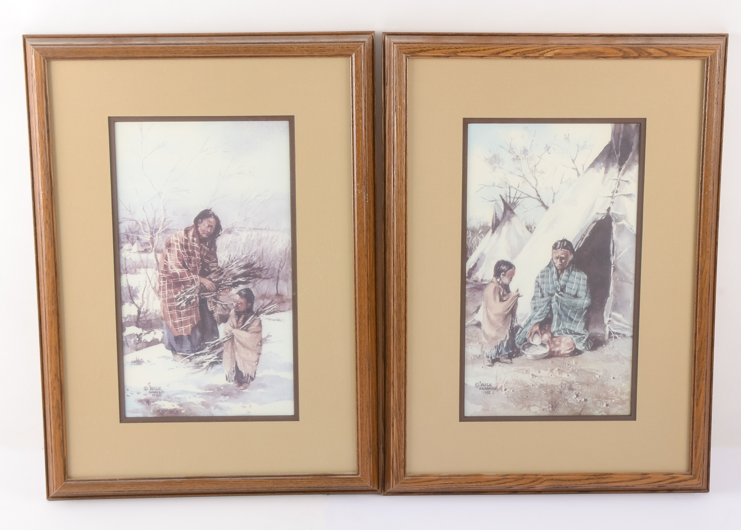 Pair of Mick Harrison Watercolors