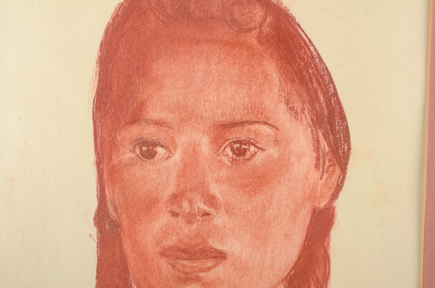 Portrait Drawing of a Native American Figure