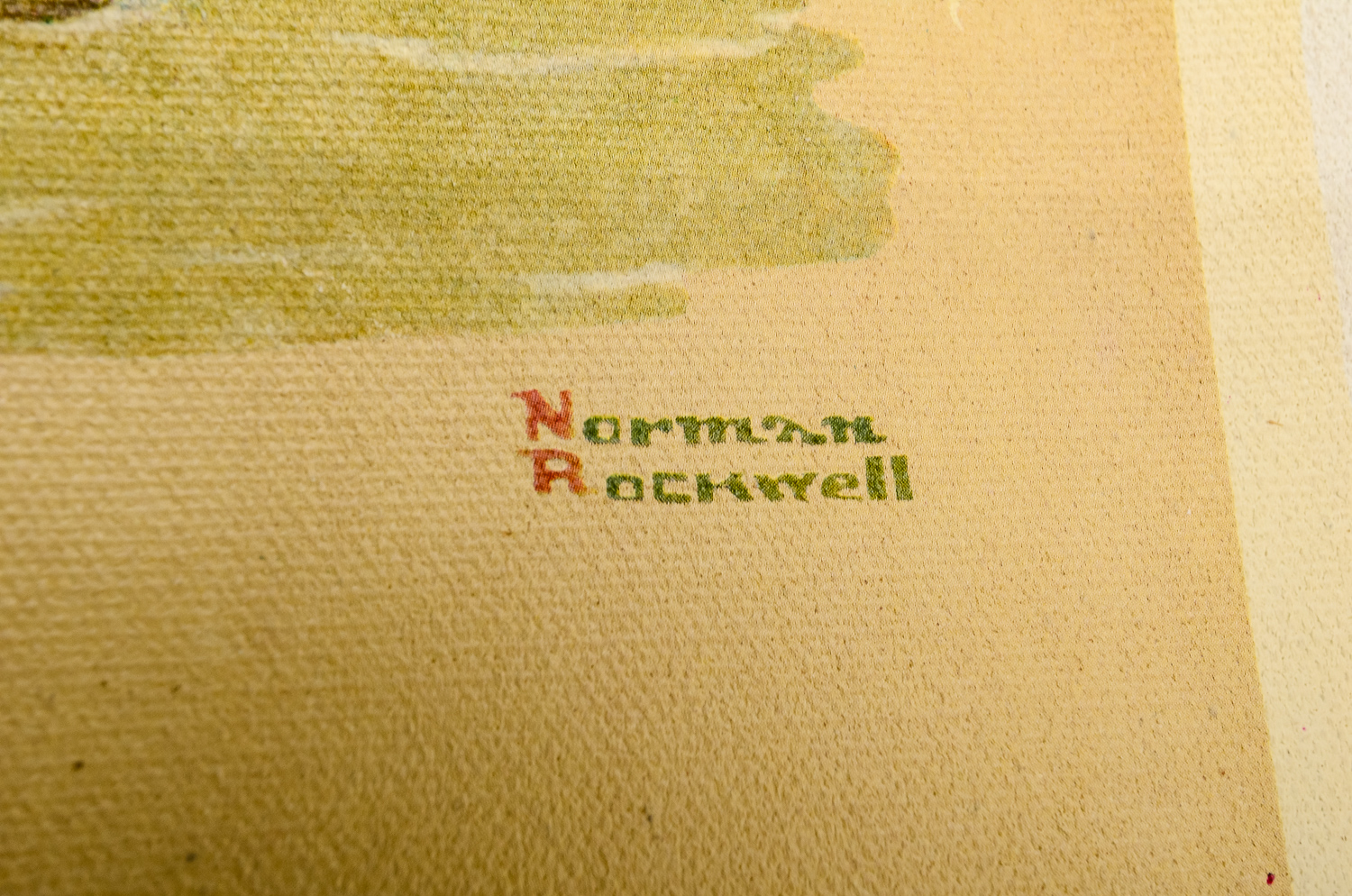 Norman Rockwell "Gone Fishing" Offset Lithograph