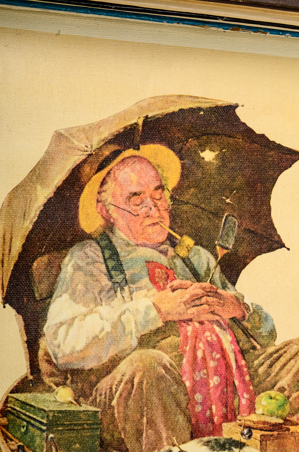 Norman Rockwell "Gone Fishing" Offset Lithograph