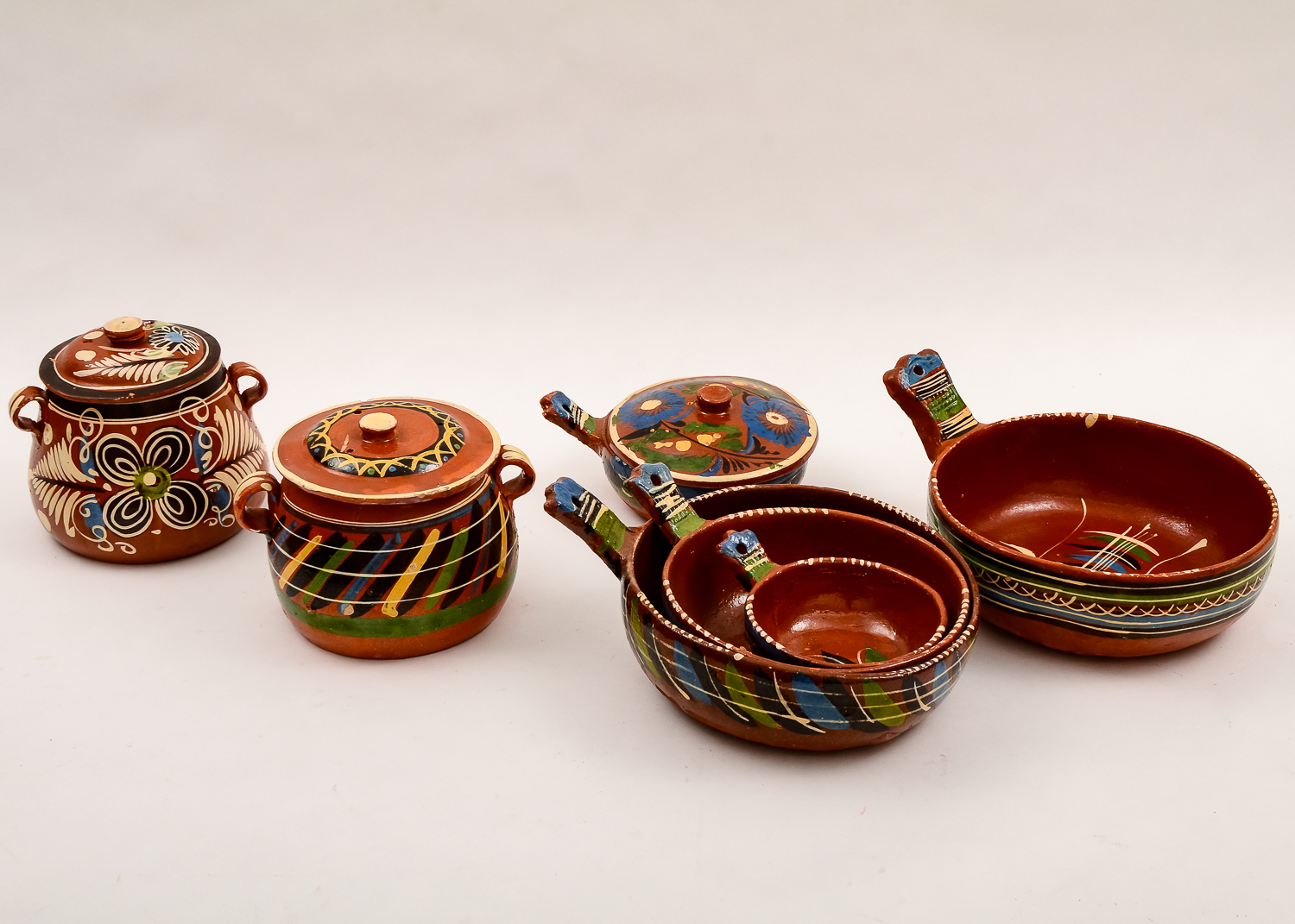 Collection of Mexican Red Ware Pottery