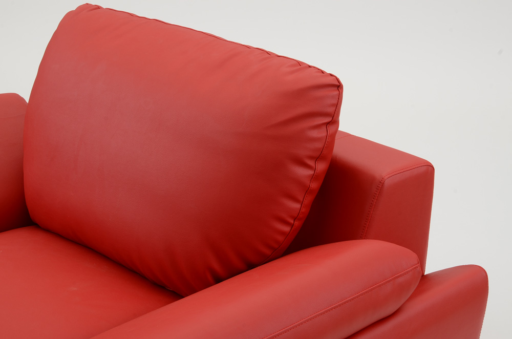 Retro Style Red Leather Lounge Chair