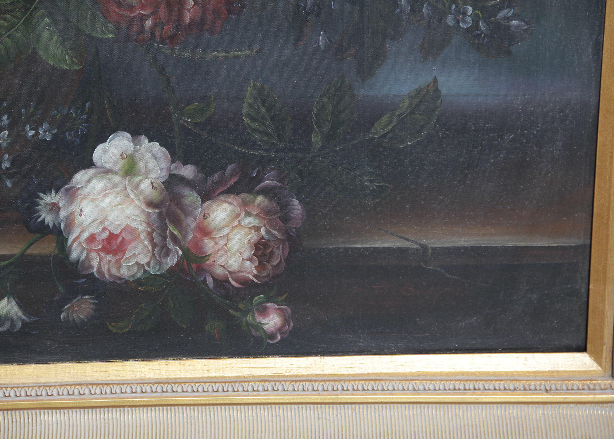 F.A. Bridgman Original Large Still Life Oil Painting