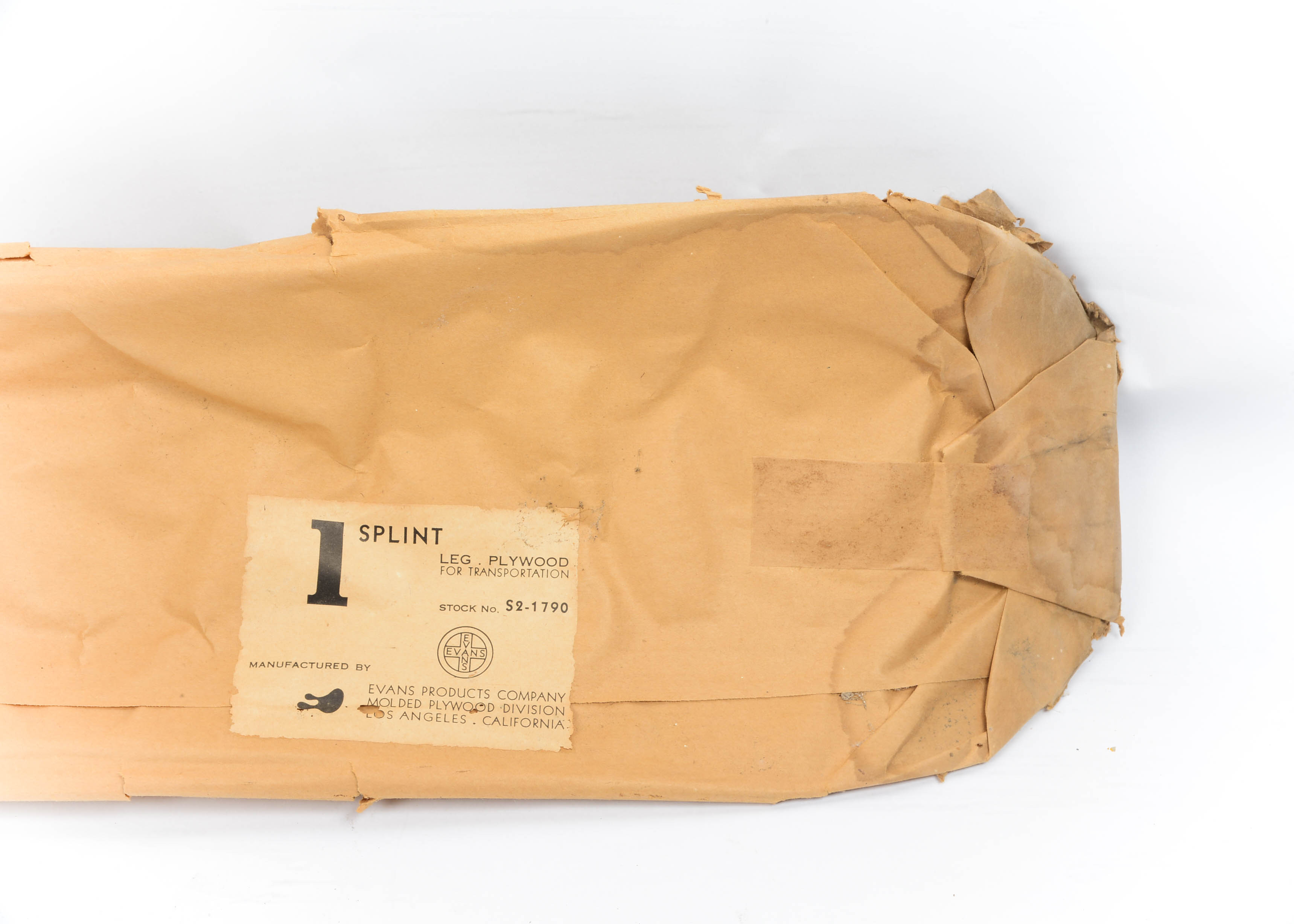 Vintage WWII Charles and Ray Eames Molded Plywood Leg Splint