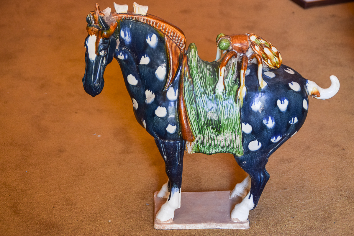 Pair of Tang Style Ceramic Horse Sculptures