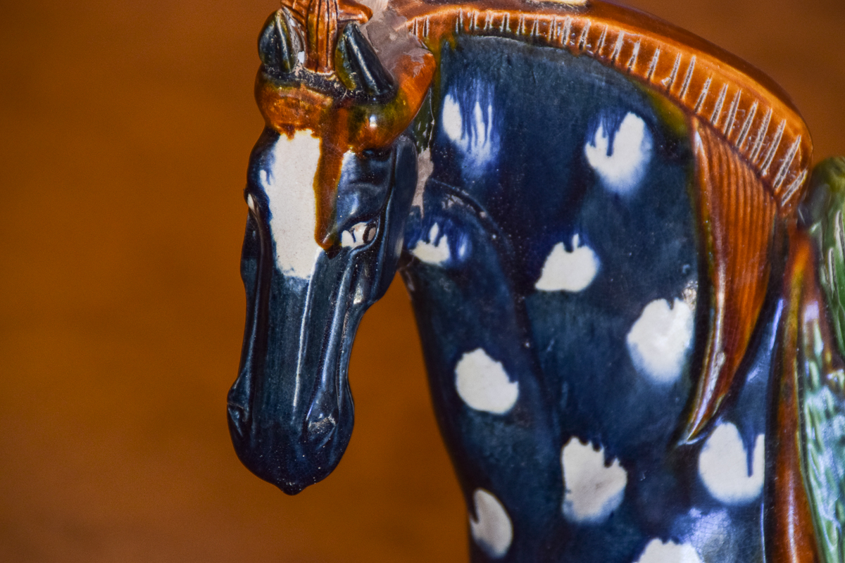Pair of Tang Style Ceramic Horse Sculptures