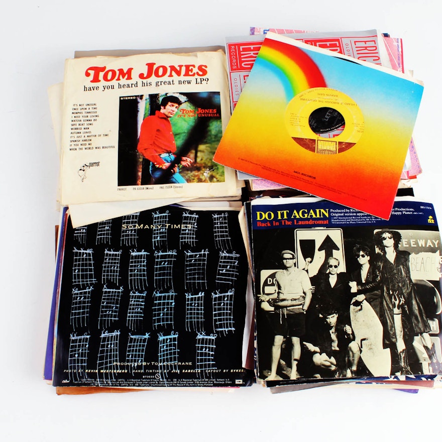Vintage Collection of Jukebox Disc Jockey 45 Vinyl Records XIV