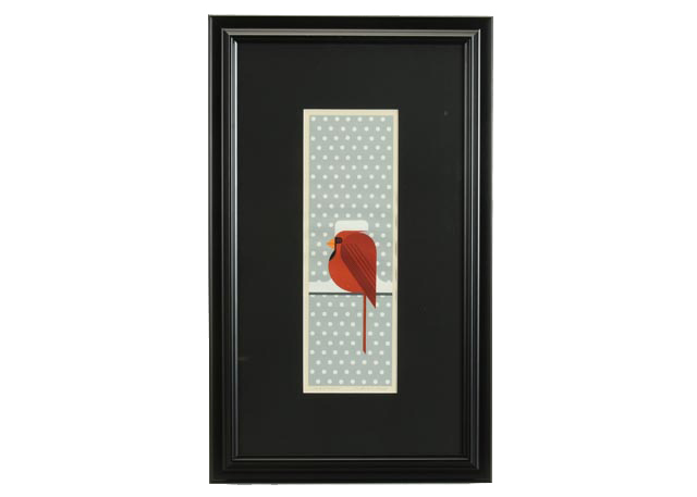 Charley Harper Signed Limited Edition Serigraph "Cool Cardinal"