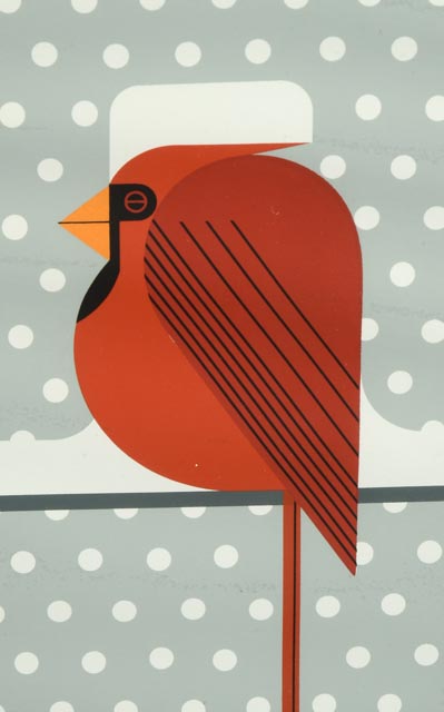 Charley Harper Signed Limited Edition Serigraph "Cool Cardinal"
