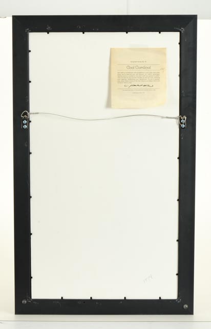 Charley Harper Signed Limited Edition Serigraph "Cool Cardinal"