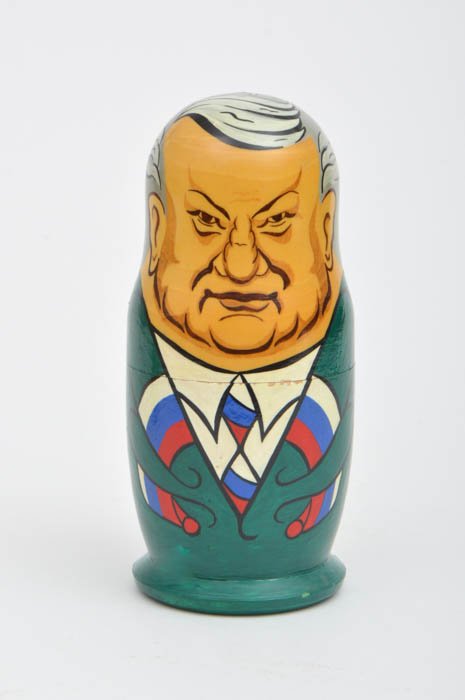 Pair of Hand Painted Political Russian Matryoshka
