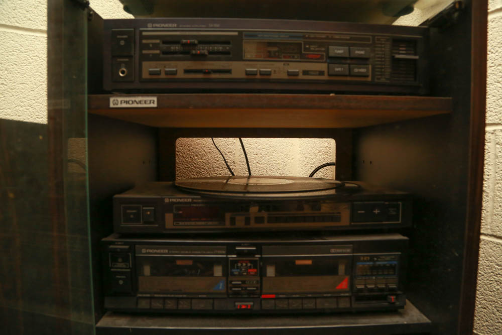 Pioneer Stereo Equipment and Multimedia Cabinet