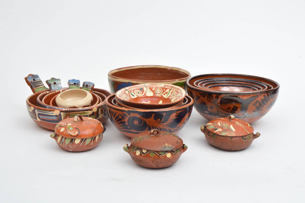 Mexican Red Ware Pottery