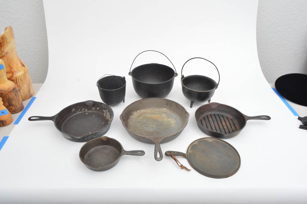 Assortment of Cast Iron Cookware