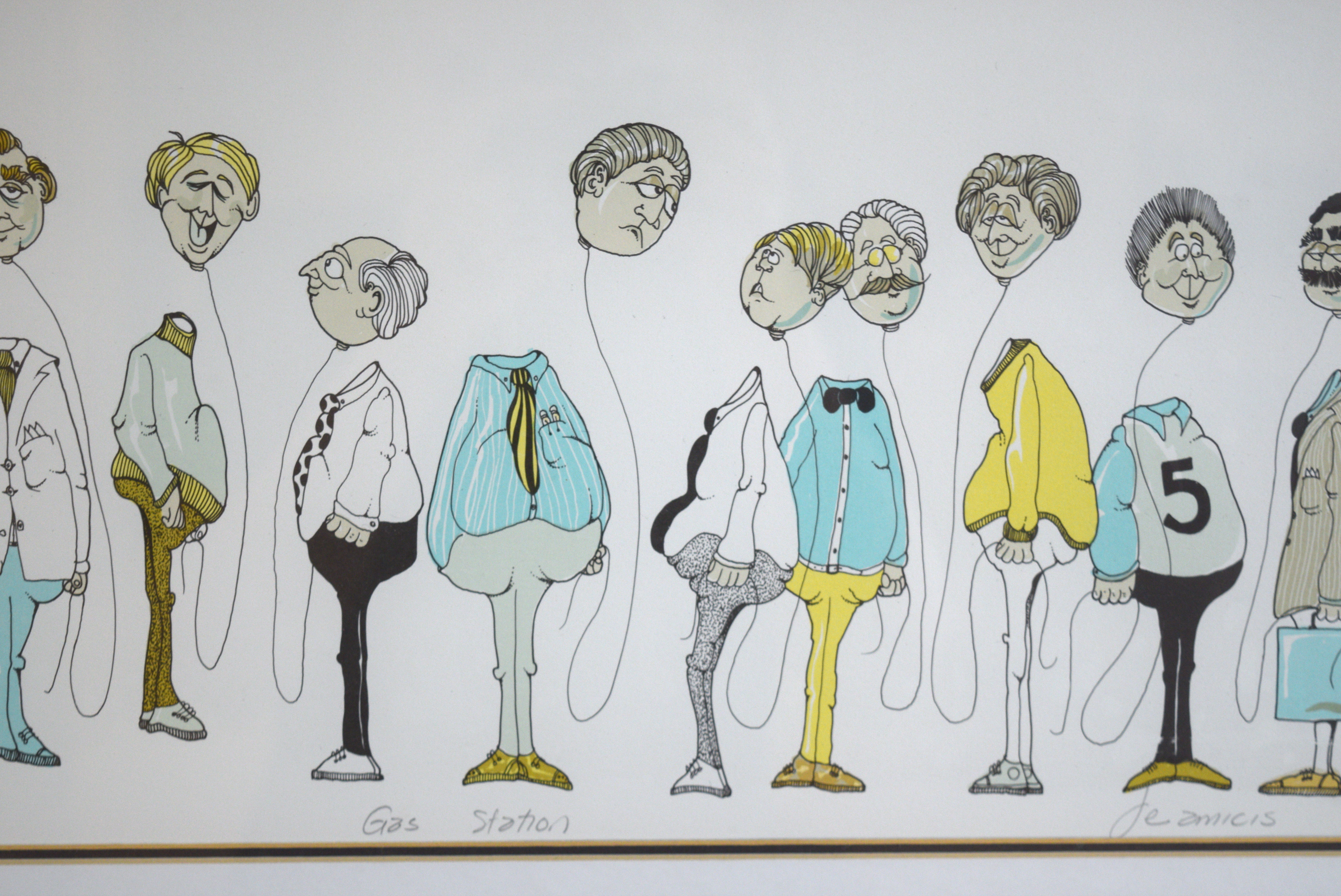 John DeAmicis 'Gas Station' Signed Lithograph