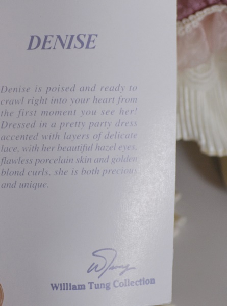 William Tung " Denise" and Melissa Vastelli Collection Doll