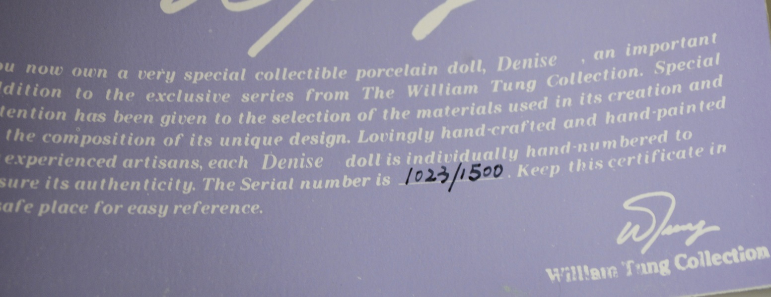 William Tung " Denise" and Melissa Vastelli Collection Doll