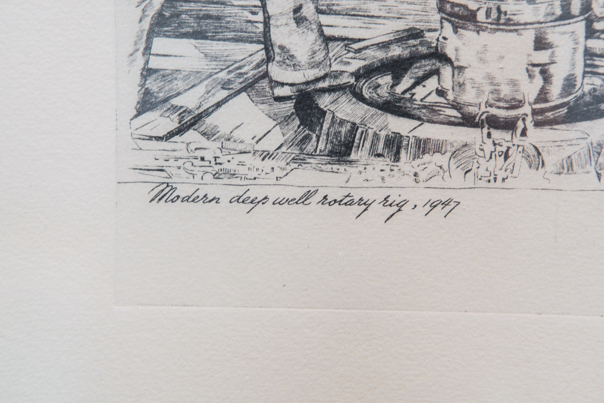 Framed Etching by Menzo Van Esveldt 1947