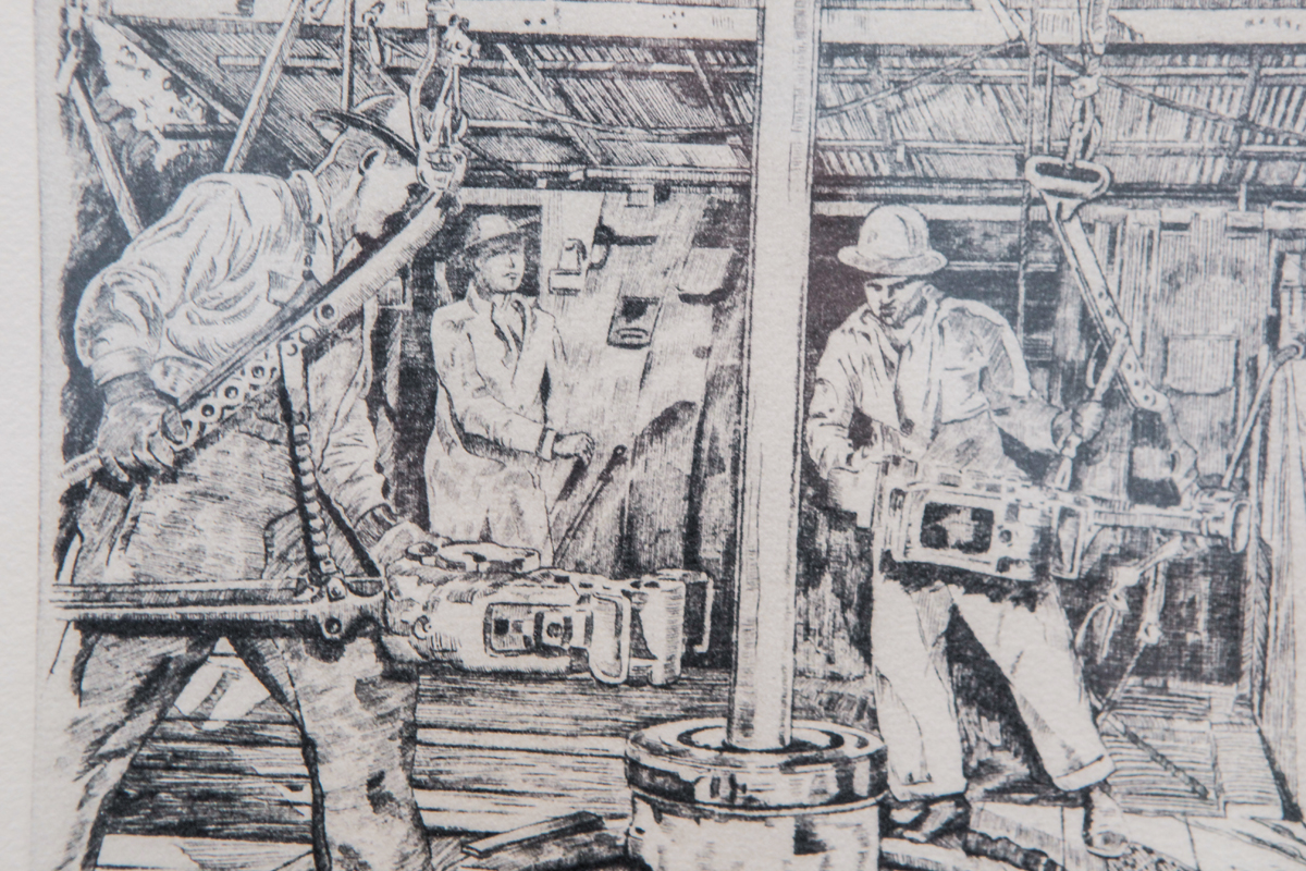 Framed Etching by Menzo Van Esveldt 1947