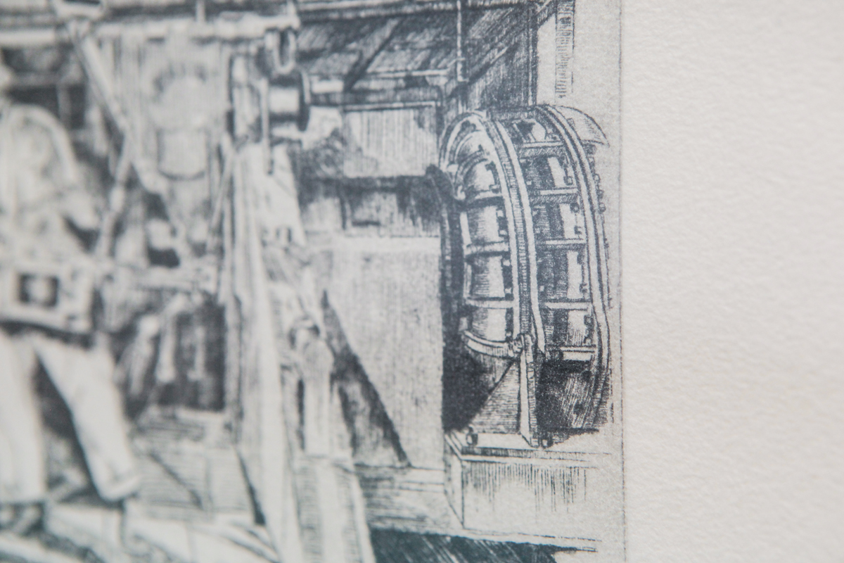 Framed Etching by Menzo Van Esveldt 1947