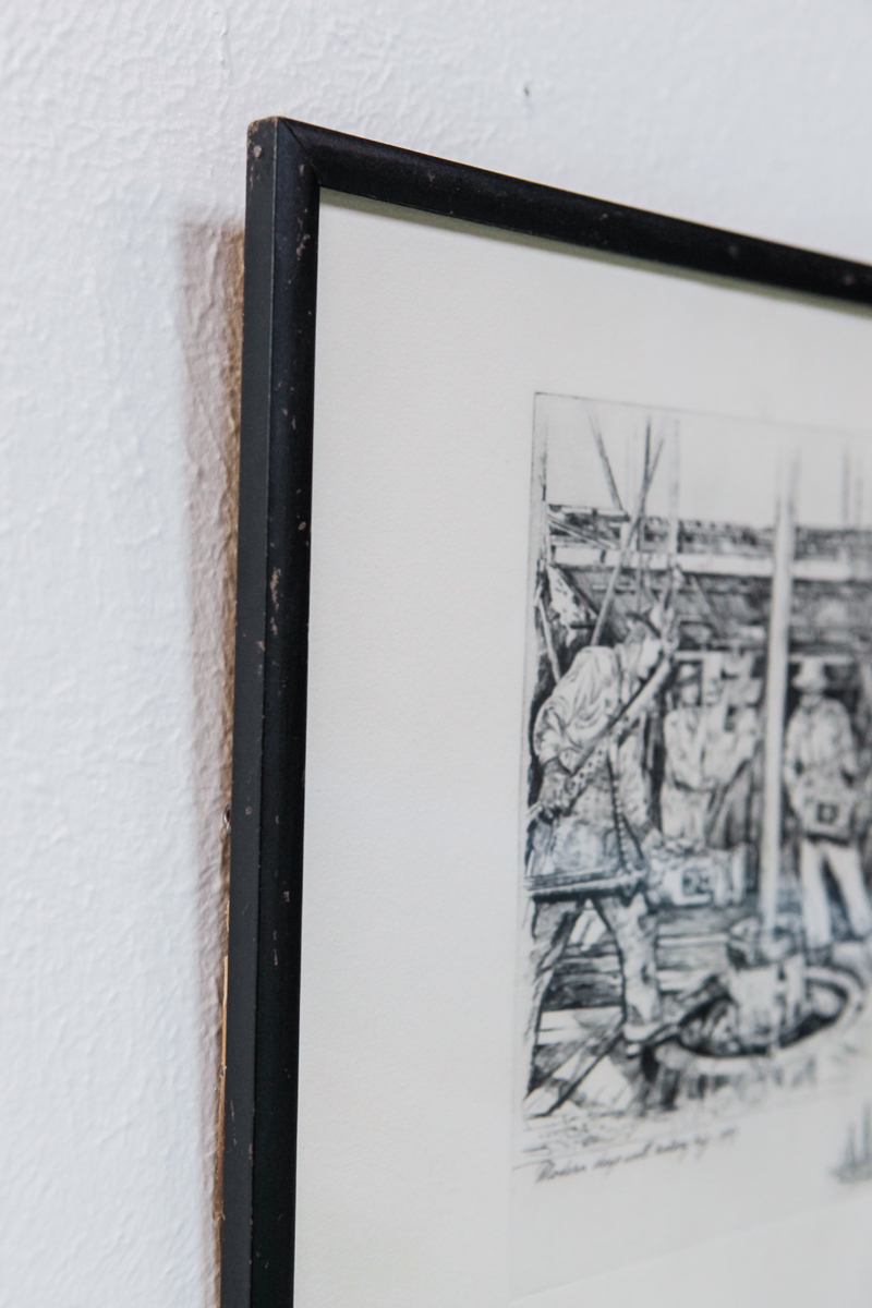 Framed Etching by Menzo Van Esveldt 1947