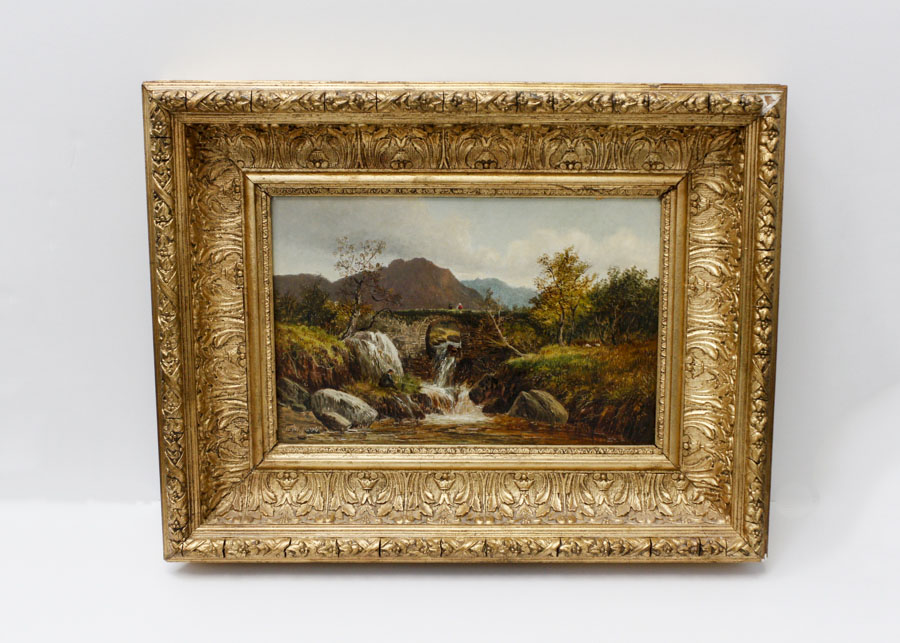 M.M. Jacobi Oil Painting of  A Welsh Fishing Scene