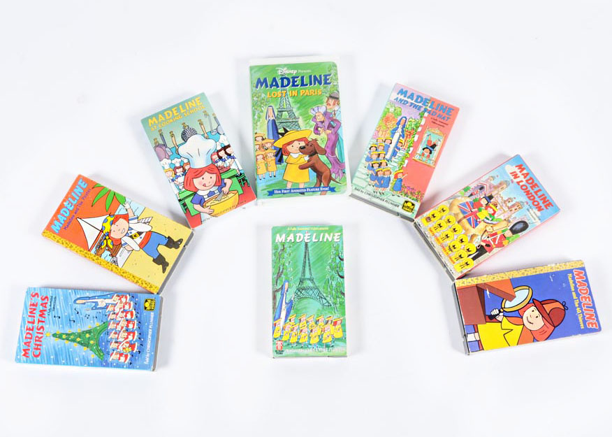 Set of Eight Madeline VHS Tapes