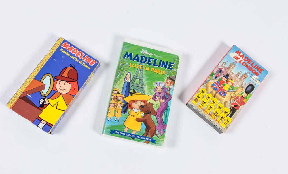 Set of Eight Madeline VHS Tapes