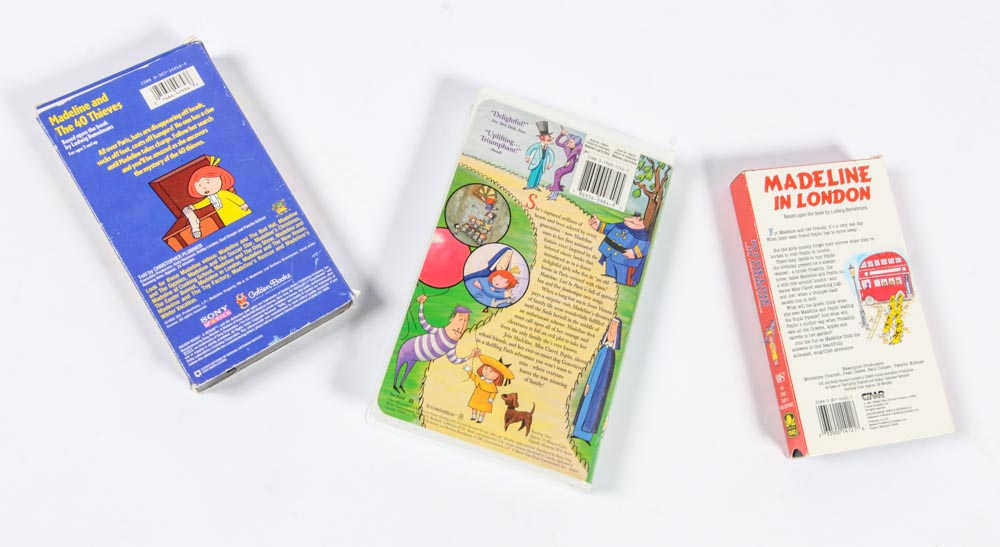 Set of Eight Madeline VHS Tapes